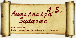 Anastasija Sudarac vizit kartica